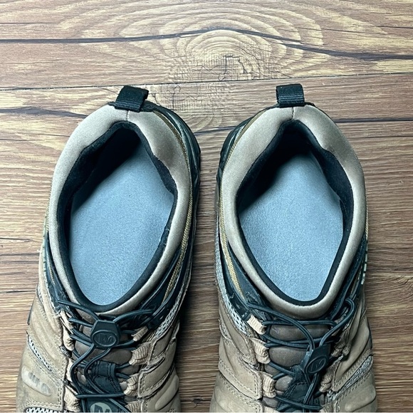 Merrell Chameleon 8 Brown Leather Slip-On Hiking Shoes Men’s Size 11.5 - Picture 9 of 11